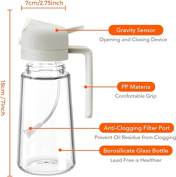 Oil Spray Bottle 2-in-1