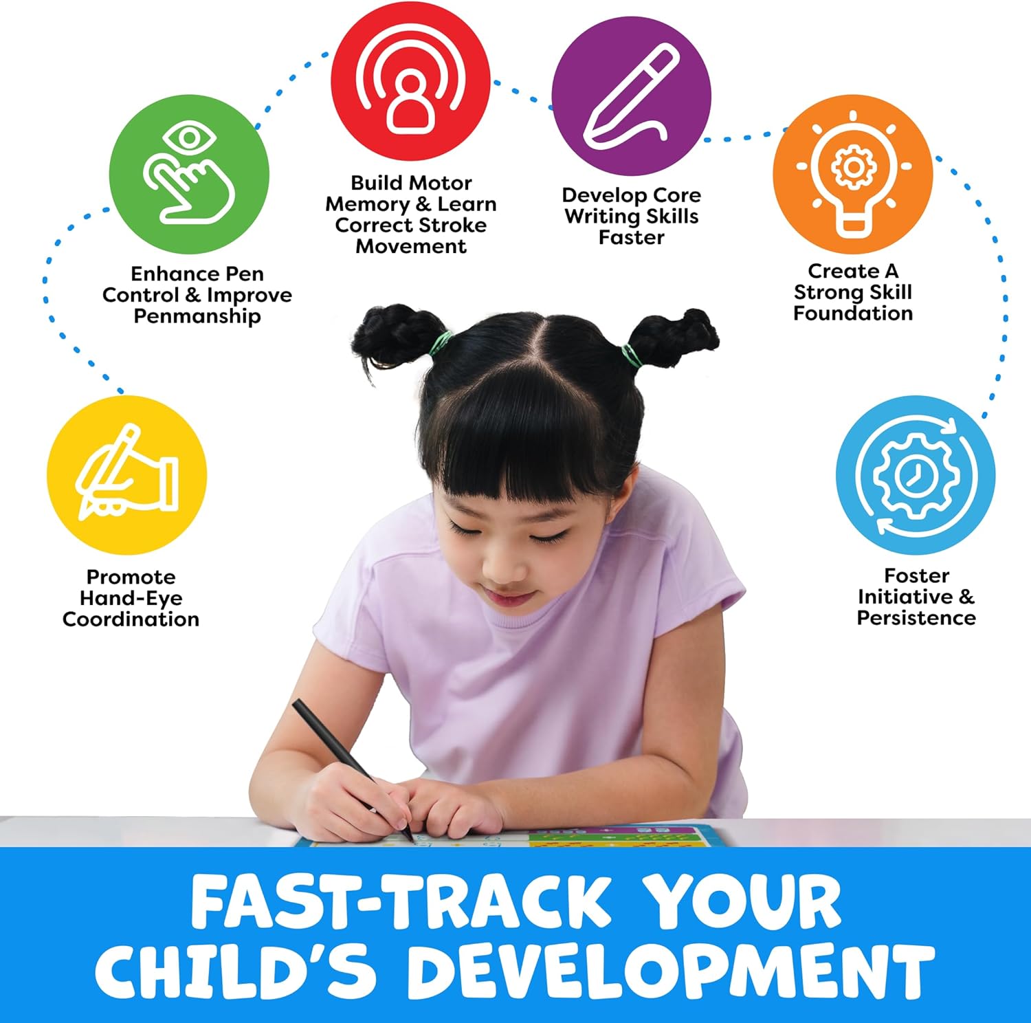 Magic Handwriting Copybook - 4-Book Reusable Practice Set with Disappearing Ink (Ages 3-8)