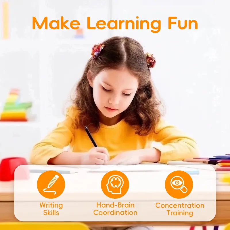 Magic Handwriting Copybook - 4-Book Reusable Practice Set with Disappearing Ink (Ages 3-8)