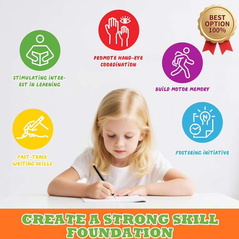 Magic Handwriting Copybook - 4-Book Reusable Practice Set with Disappearing Ink (Ages 3-8)